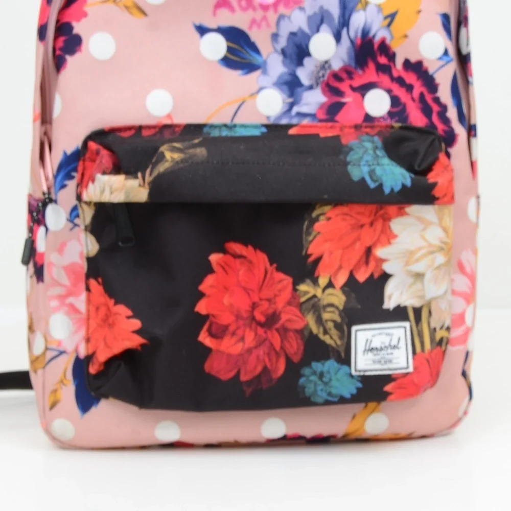Herschel Nova Mid-Volume Winter Flora Vintage Floral Black Polka dot Backpack
